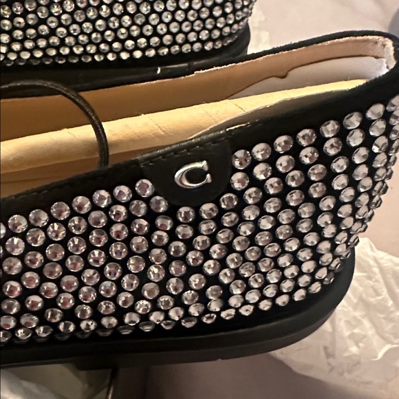 Brand New in Box Coach Bling Emila Crystal MJ Flats - Picture 5 of 8